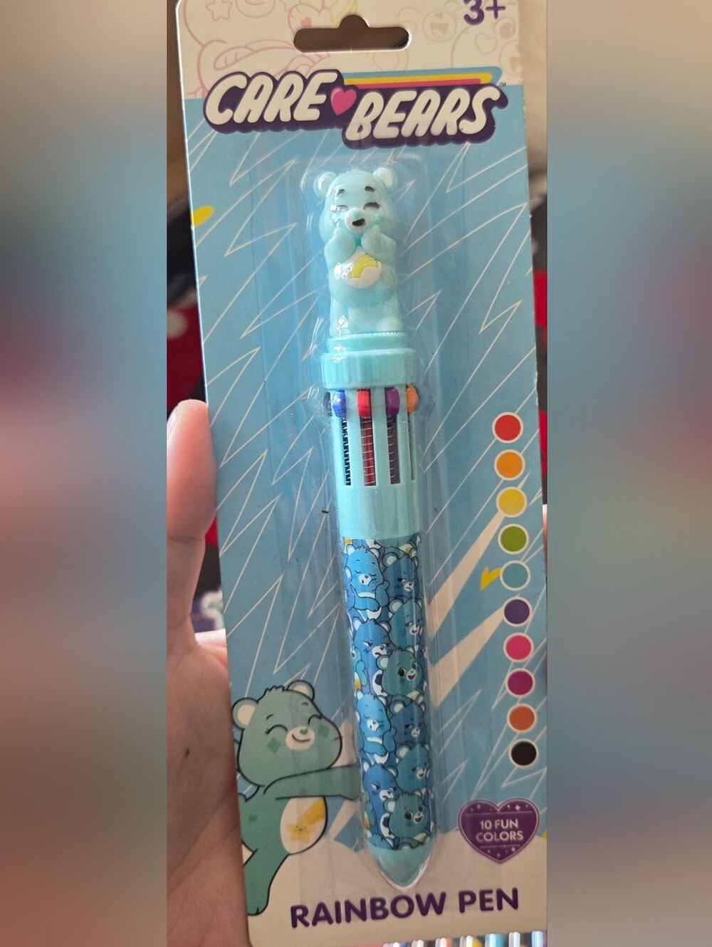 Care Bears 10-Color Rainbow Pen – New in Package – Multi-Color Ink Writing Pen